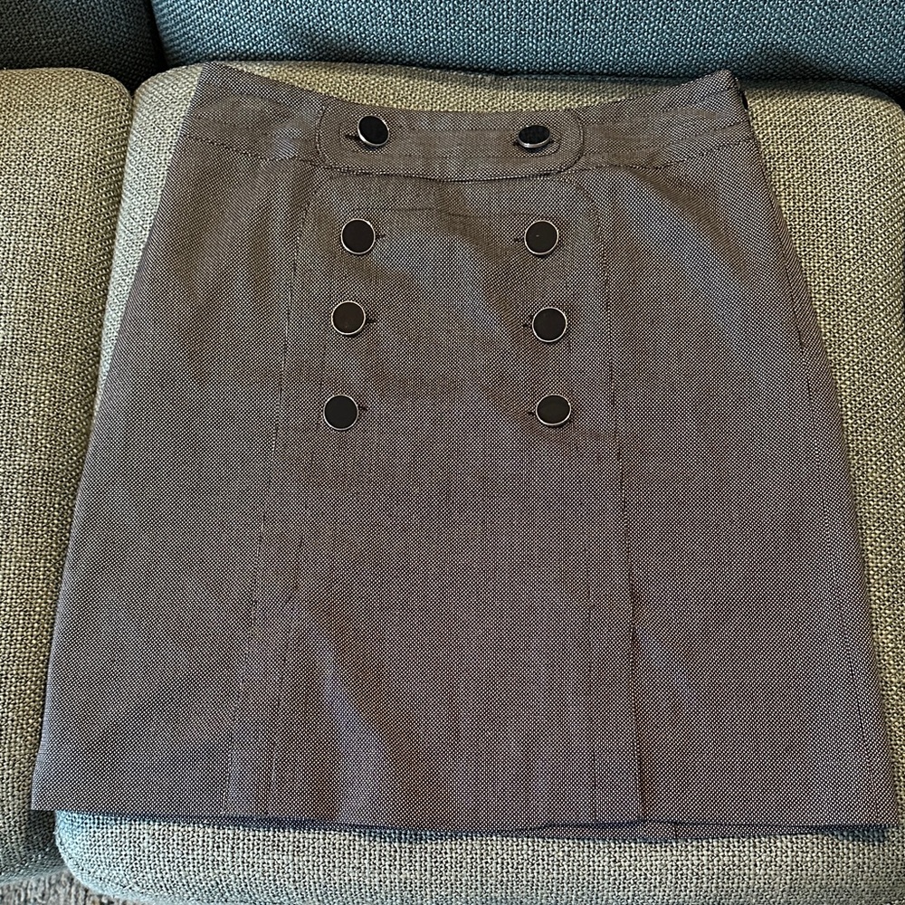 Loft Button Front Midi Skirt